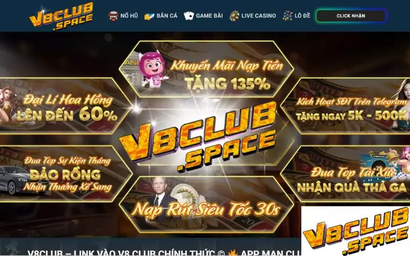 Truy cập trang chủ của V8club